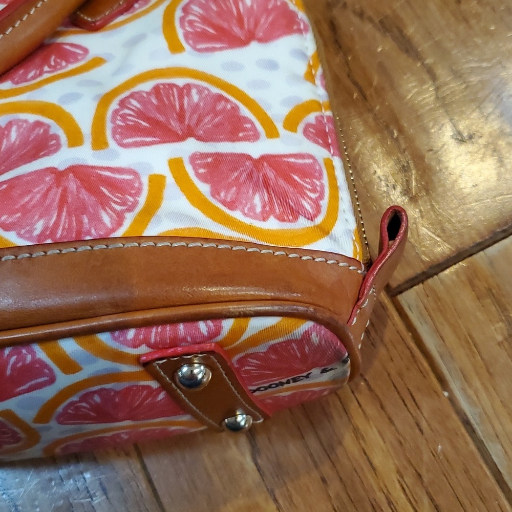 Dooney & Bourke Pomelo Bitsy Grapefruit Print Women's Bag - Orange and Pink - Picture 2 of 15